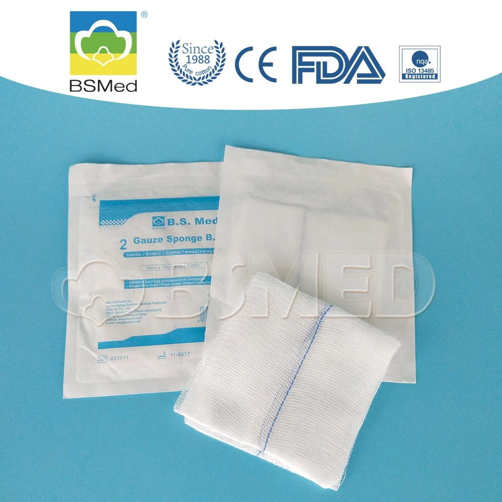 Customized Medical Supply 21s 32s 40s Surgical Non Sterile or Sterile Gauze Swab