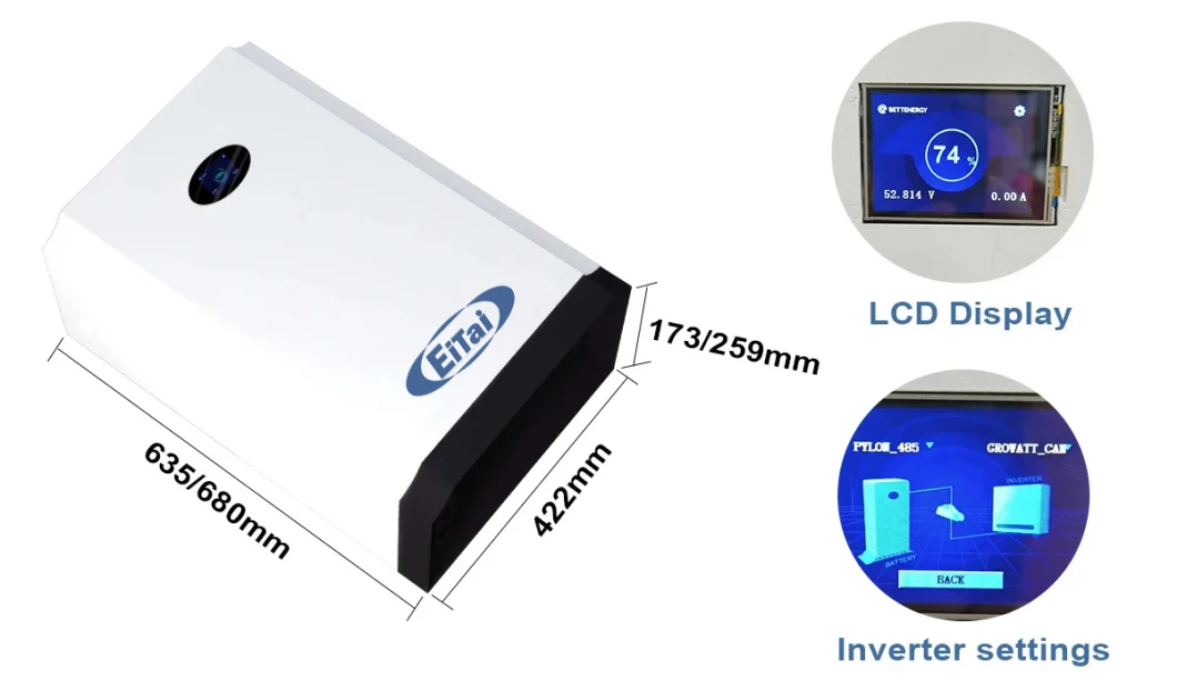 Built-in 16s 100A BMS Solar Energy 5kw 10kw Battery LiFePO4 51.2V 100ah