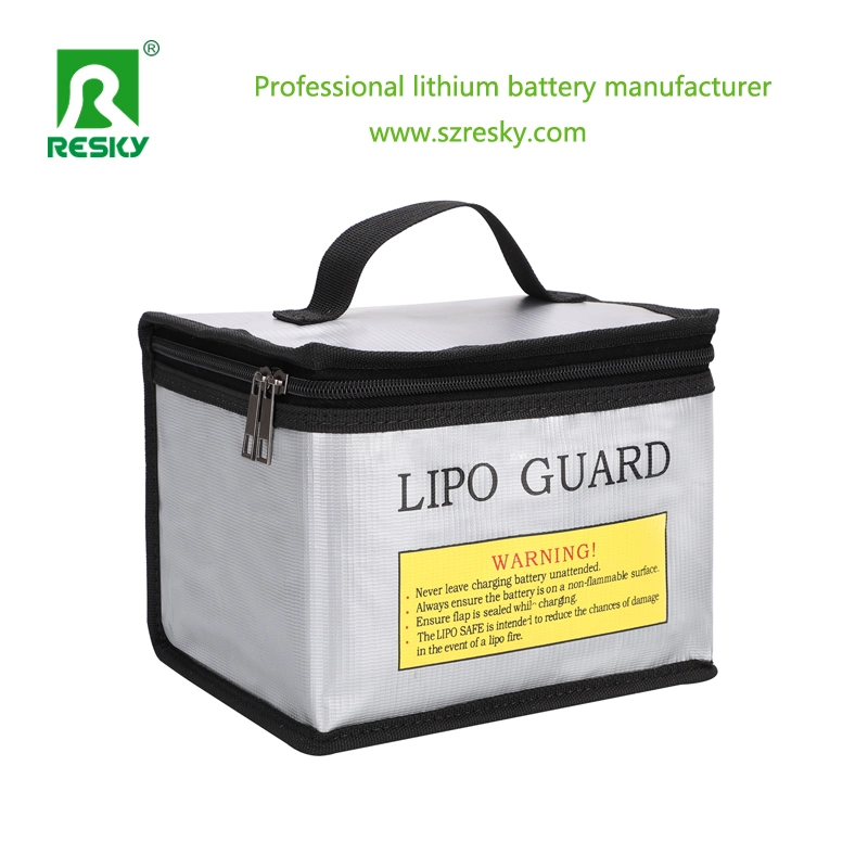 Anti-Fire Waterproof Explosion Proof Lithium Ion Battery Lipo Battery Wholesale Lipo Guard Safe Bag with Double Zipper for Charging Safe