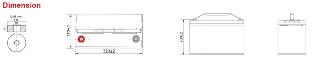 LiFePO4 12V 100ah BMS Bank Lithium Solar Battery