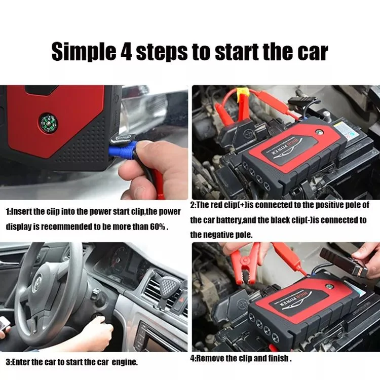 12V 99800mAh Jump Starter Multifunction Portable Emergency Booster Pack Battery for Car