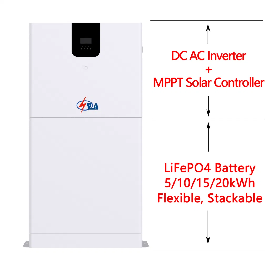 Solar Storage Battery PV Green Energy Storage System Built-in DC AC Power Inverter MPPT Solar Charge Controller Lithium Battery