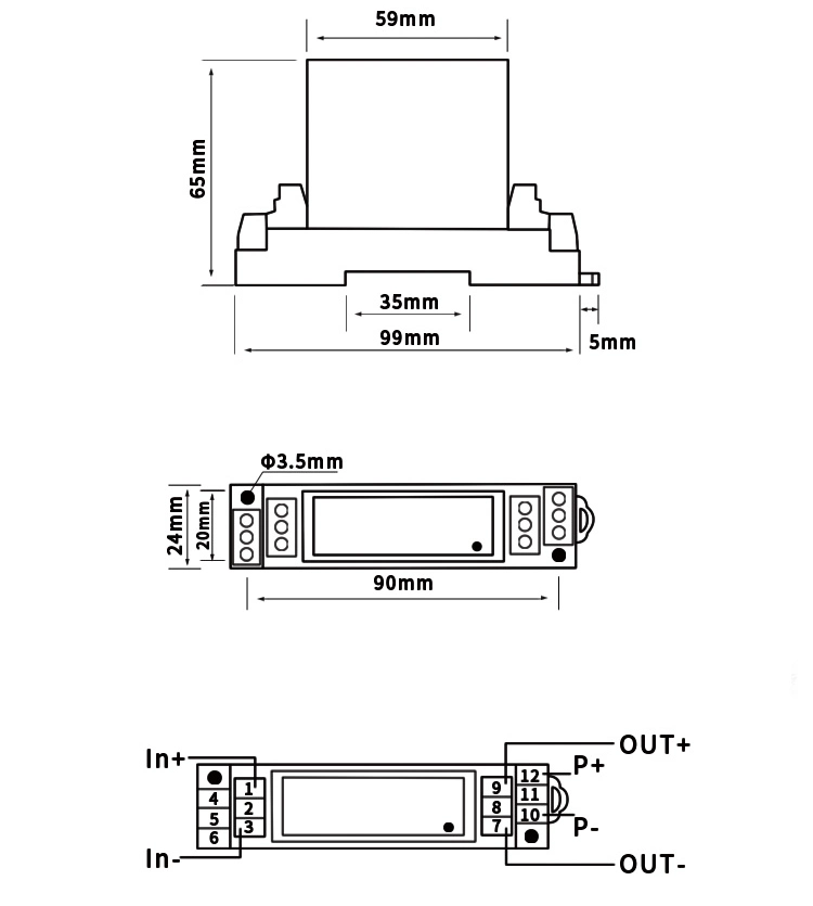 DC/AC Voltage Transmitter 1V/5V/10V/50V/100V/200V/300V/500V/1000V High Volatge Transducer