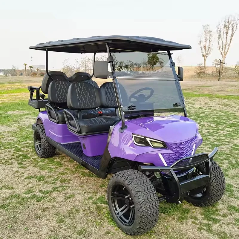 Green Power Golf Electric Car Club Buggy 6 Seater Gas Golf Cart Used in The Park School Airport