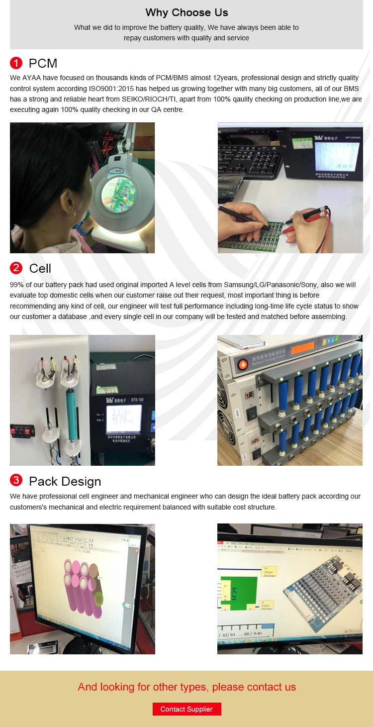 18 Years Factory ODM&OEM Battery Management System BMS 52 Volt 3s 20A Protection Circuit Board Balance BMS 48V 16s PCM Digital 16s BMS 200A