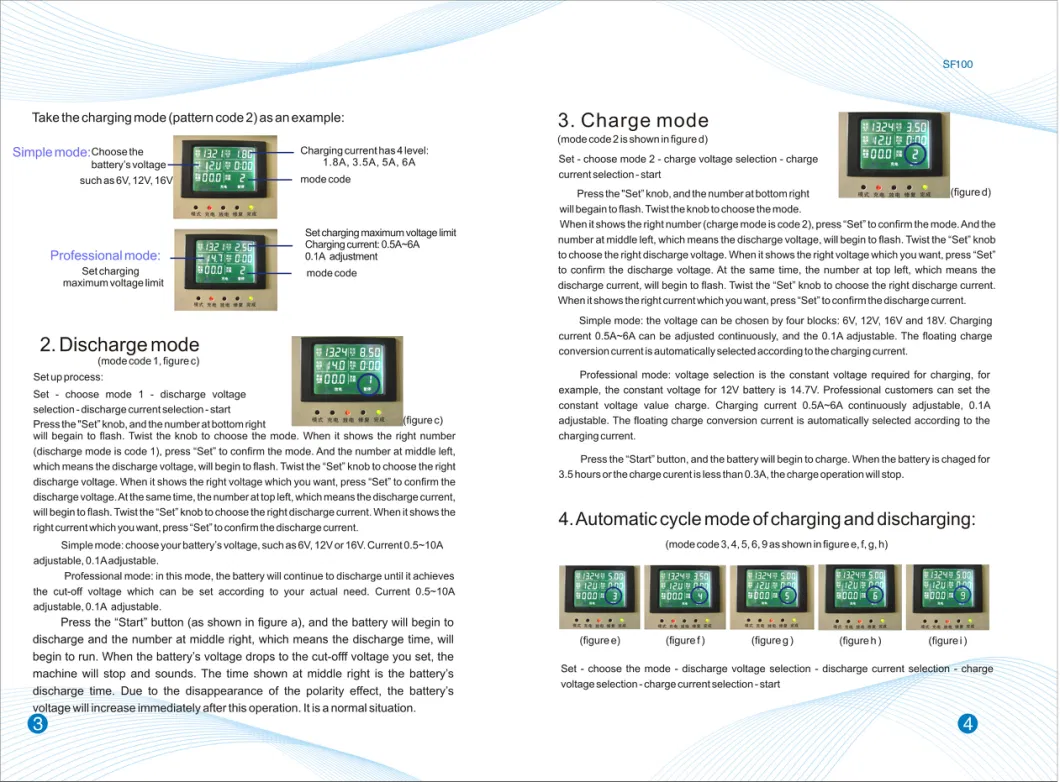 6V/8V/12V/16V/18V AGM/Gel/VRLA Lead-Acid Battery Charge and Discharge Deep Cycle All-in-One Battery Capacity Checker Analyzer