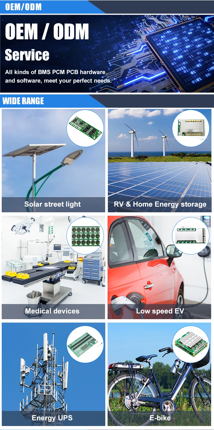 Factory 4s-24s PCB 18650 Li-ion 14.8V 40A 60A Battery PCM BMS