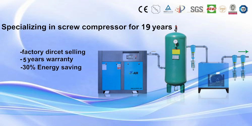 Best Price Small/Mini Industrial Oilless Electric Single Rotary Screw Air Compressor 11kw 15HP 8/10/12/13 Bar for /on Sale Same to Ingersoll Rand Compressor