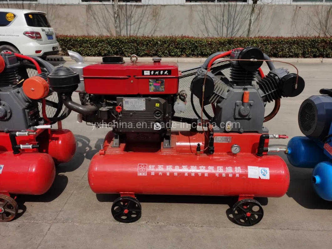 China Factory Price W3128 Small Diesel Portable Piston Air Compressor for Mining