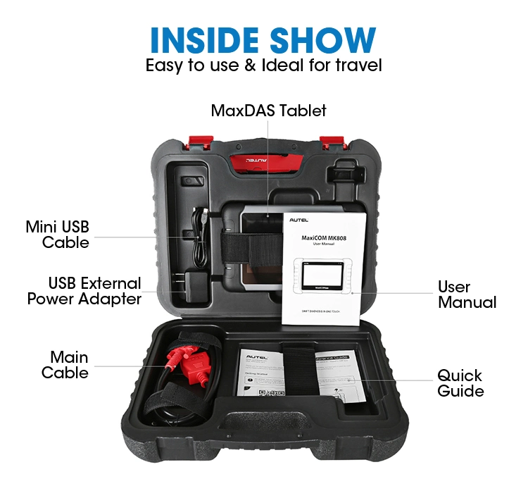 Autel Maxicom Mk808 Diagnostic Tool 7-Inch LCD Touch Screen with Epb/ Sas/ BMS/ DPF Reset Functions