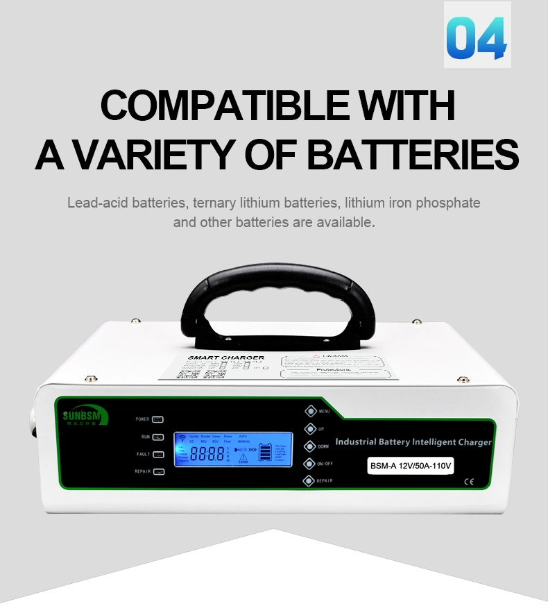 Industrial 48v Forklift Battery Charger Golf lifepo4 hybrid Lithium lead-acid battery charger