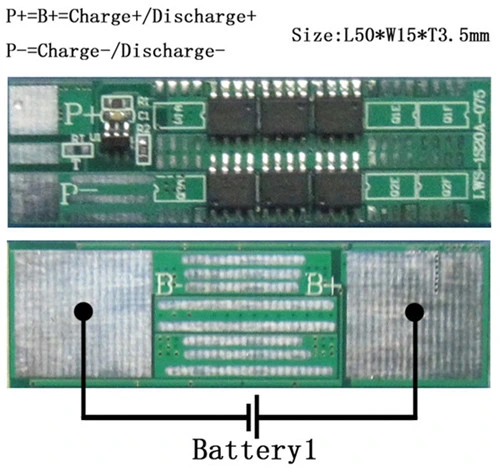 18650 Battery PCM 3.7V Lithium Lipo 3.2V LiFePO4 BMS 1s 10A 20A