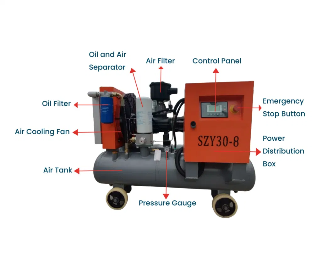 Wholesale Industrial 22kw Compact Direct Driven Electric Portable Small Screw Air Compressor