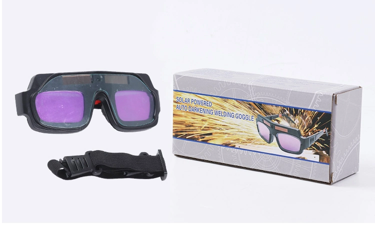 Rhk Custom Safety Industry Welding Cutting PP Eye Protective Auto Darkening Solar Black LCD Automatic PC Welding Goggles Glasses