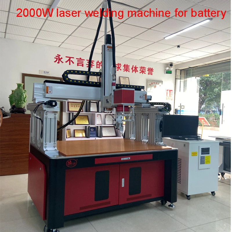 Gantry Fiber Laser Welding Machine for Prismatic Lithium Battery Pack Aluminum Nickel Busbar Automatic Laser Spot Welder