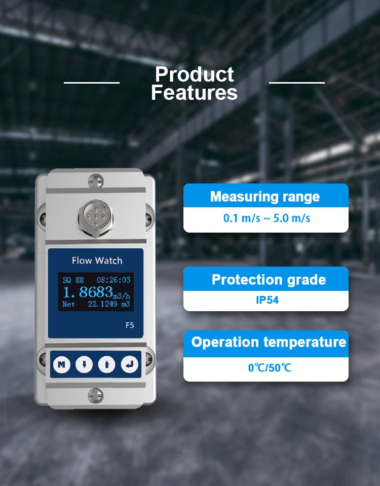 High Accuracy 4-20mA Modbus RS485 Energy/BTU Meter Ultrasonic Sensor Liquid Flowmeter