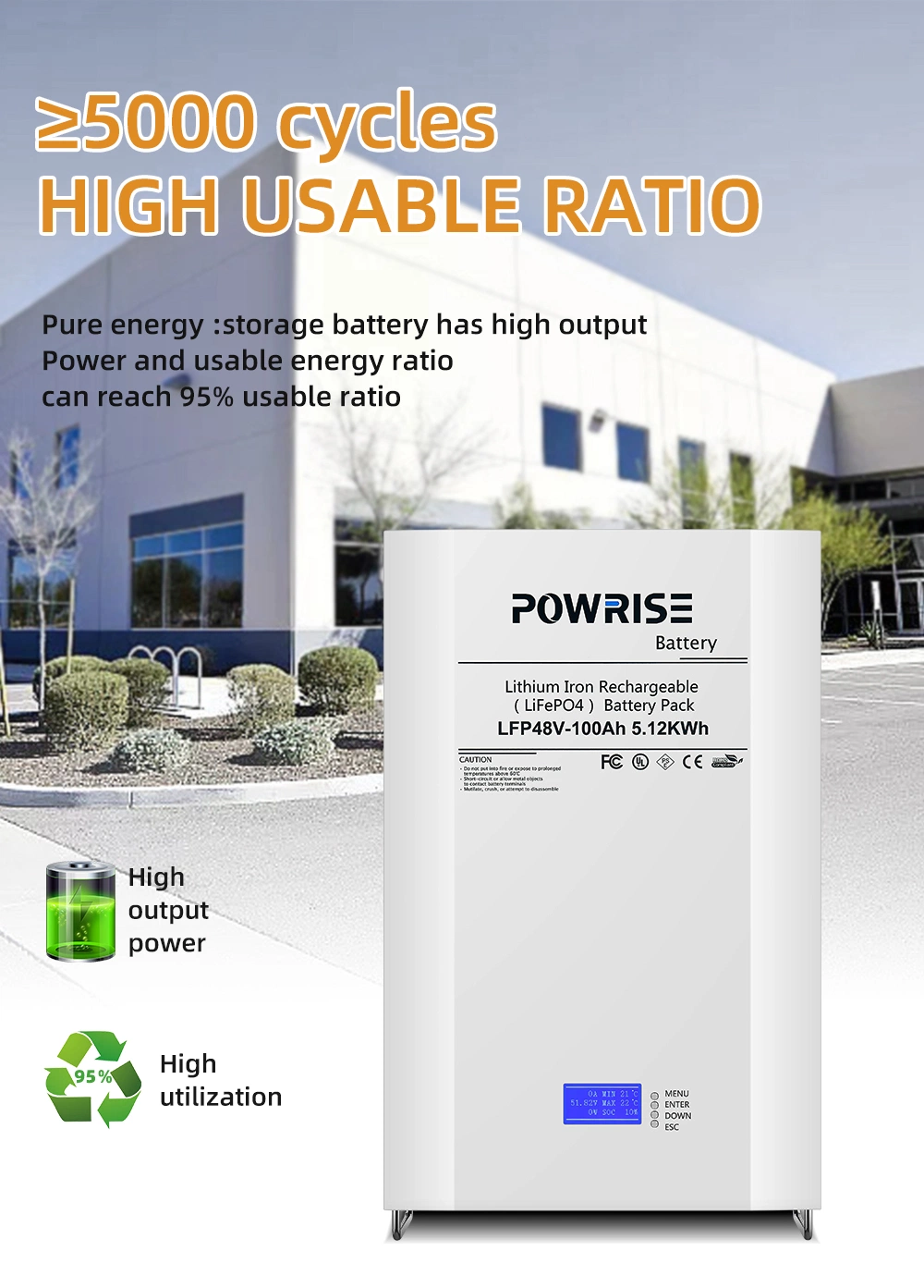 48V/100ah Lithium Ion Batteries Energy Storage Management System