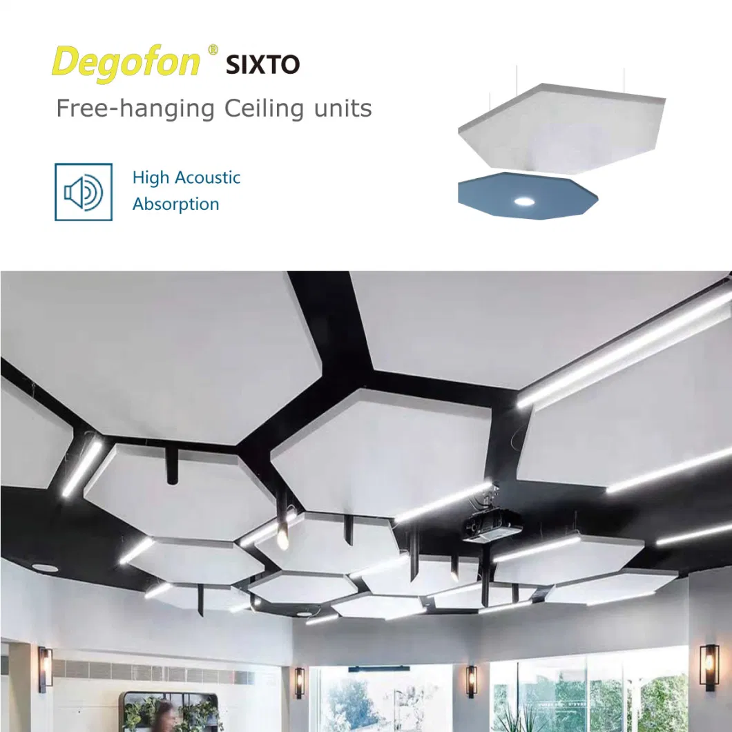 Excellent Acoustic Performance Acoustic Ceiling Clouds Mounted on Ceilings