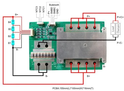 Active Balance 4s 150A 12V 12.6V LFP BMS Support Smbus Bluetooth Protocol