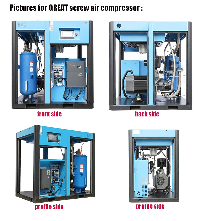 Wholesale 7.5kw11kw15kw18.5kw22kw30kw37kw45kw55kw75kw90kw110kw132kw Mini /Small Oilless Direct Driven Rotary Screw Air Compressor