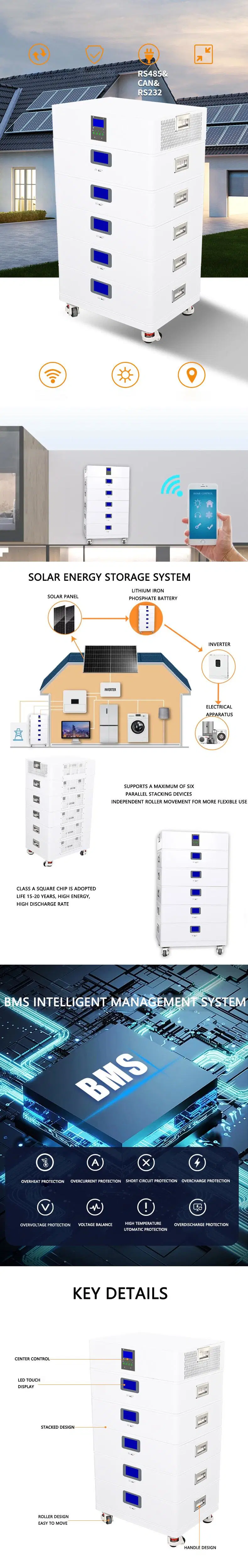 Home Energy Storage System Stacked Lithium Iron Phosphate Battery Can Be Mobile Solar Energy Storage