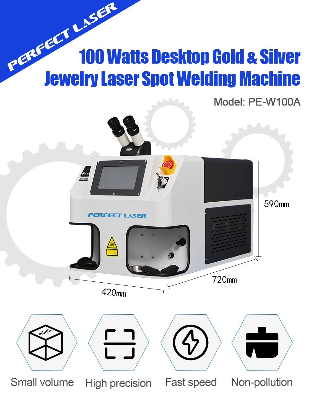 Perfect Laser 150 Watts Desktop Gold Silver Jewelry Steel Copper Alloy Brass Laser Spot Welder Welding Machines Price