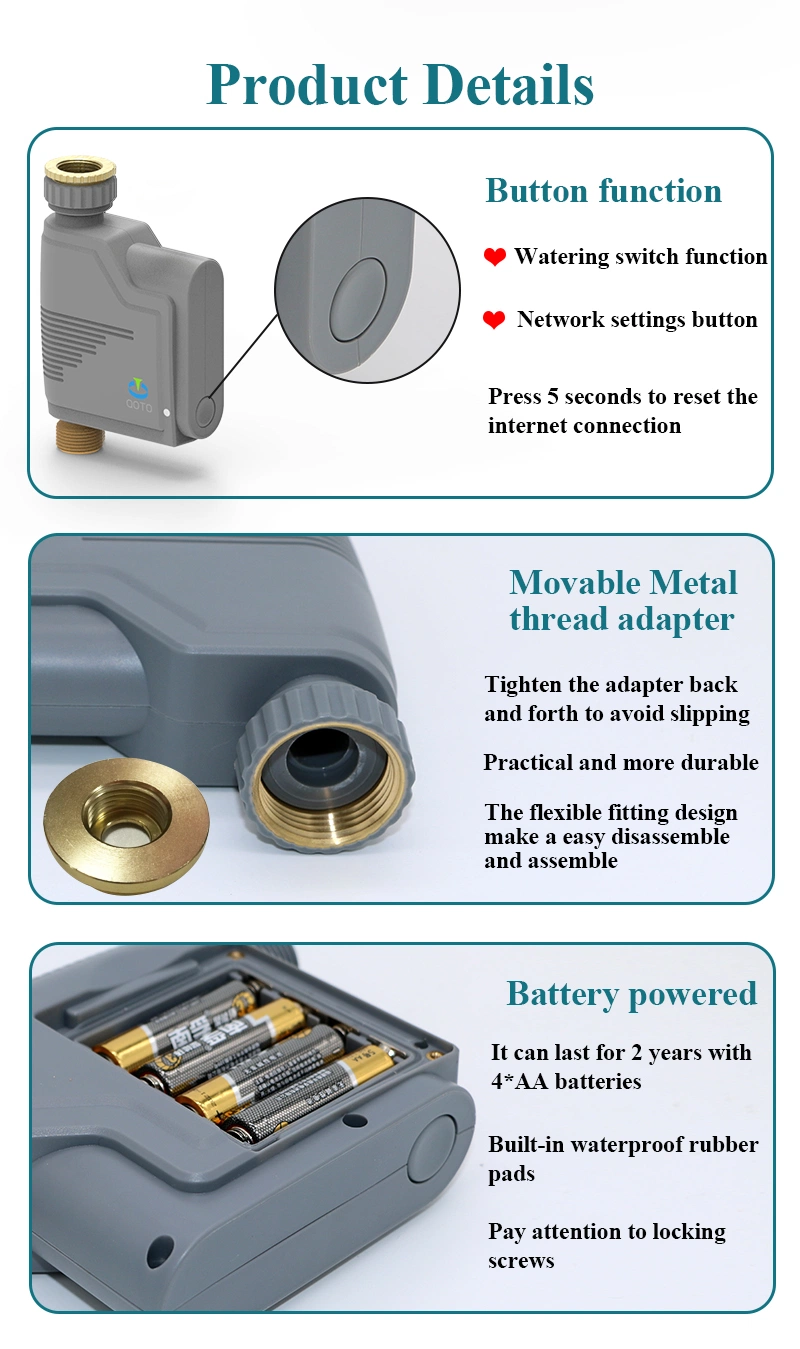 3/4 Inch Motorized Ball Valve Smart Water Controller Based on Tuya