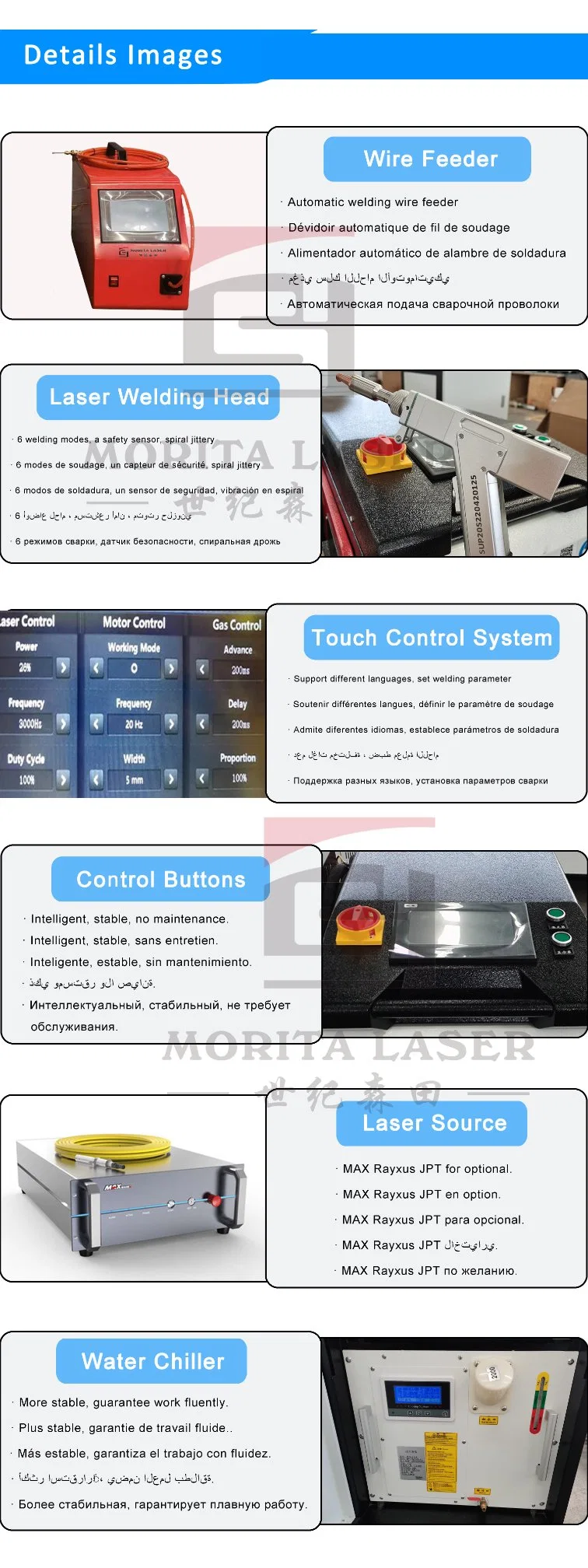 1kw 1.5kw 2kw 3kw Hand Held Fiber Laser Welding Equipment