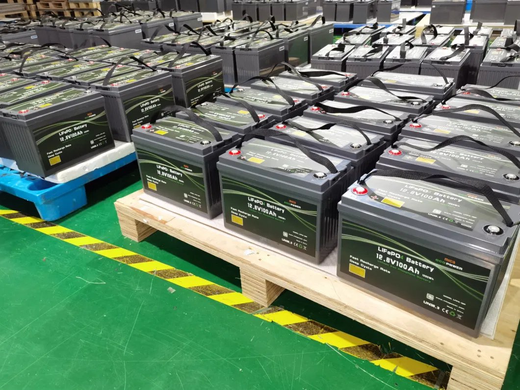 Factory ISO9001 12V 100ah LiFePO4 Deep Cycle Battery LiFePO4 Battery 12V for Solar Energy Storage UPS PV RV System with CE BMS Bluetooth