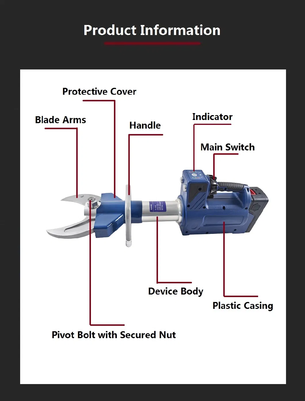 Battery Hydraulic Combi Tool Emergency Rescue Tool Electro-Hydraulic Shear