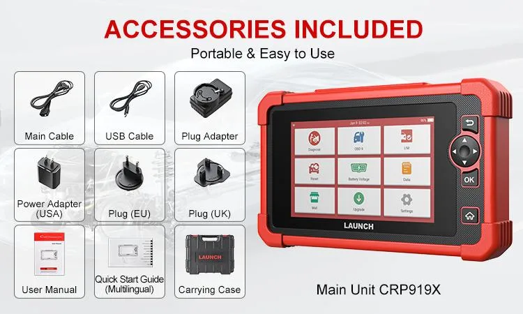 Latest Version Launch Crp919X Crp909 24 V Smartbox 3.0 Reset Diagnostic Machine Automotive Scanner Machinery Computer Scan Tool