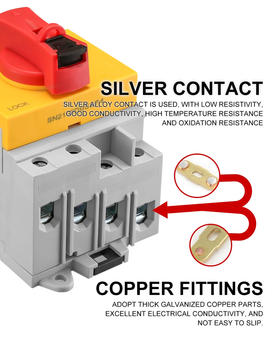 Solar DC Isolator Switch 1000V/32A PV DC Battery Disconnect Switch for Rvs, Residential, Commercial Solar Installations, Inverter Box, on/off-Grid Solar Power G