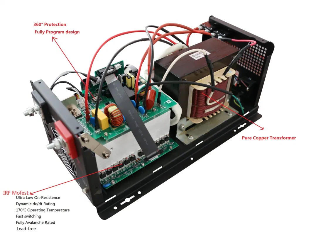 6000W 48V Power Inverter Manufacturer off-Grid Solar System Solar Inverter with AGM and Lithium Batteries