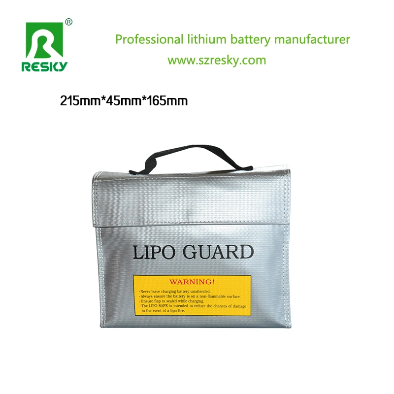 Anti-Fire Waterproof Explosion Proof Lithium Ion Battery Lipo Battery Wholesale Lipo Guard Safe Bag with Double Zipper for Charging Safe