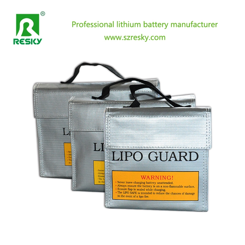 Anti-Fire Waterproof Explosion Proof Lithium Ion Battery Lipo Battery Wholesale Lipo Guard Safe Bag with Double Zipper for Charging Safe