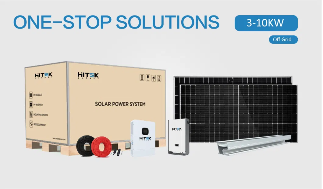 Hitek off Grid Solar System Power Wall 10kwh Home Lithium Battery Solar Storage 10 Kw Photovoltaic Solar Panel 10kw System 20kw