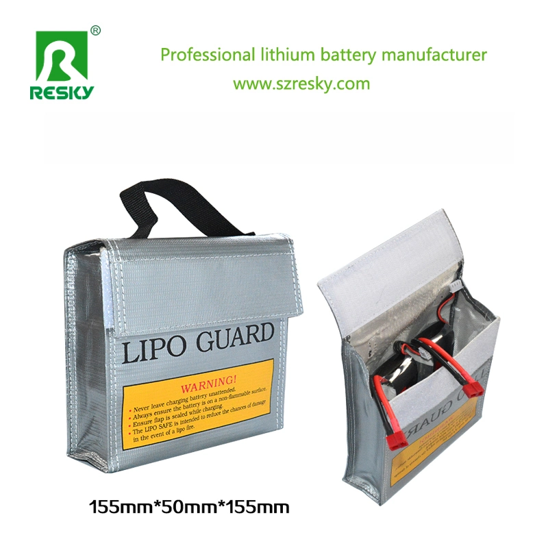 Anti-Fire Waterproof Explosion Proof Lithium Ion Battery Lipo Battery Wholesale Lipo Guard Safe Bag with Double Zipper for Charging Safe