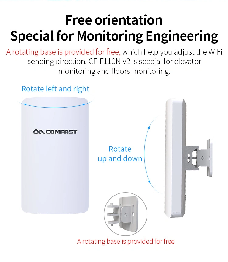 CF-E110n V2 CE RoHS 3km WiFi Bridge 2.4GHz 300Mbps High Power Wireless Outdoor CPE Wireless Access Point CPE