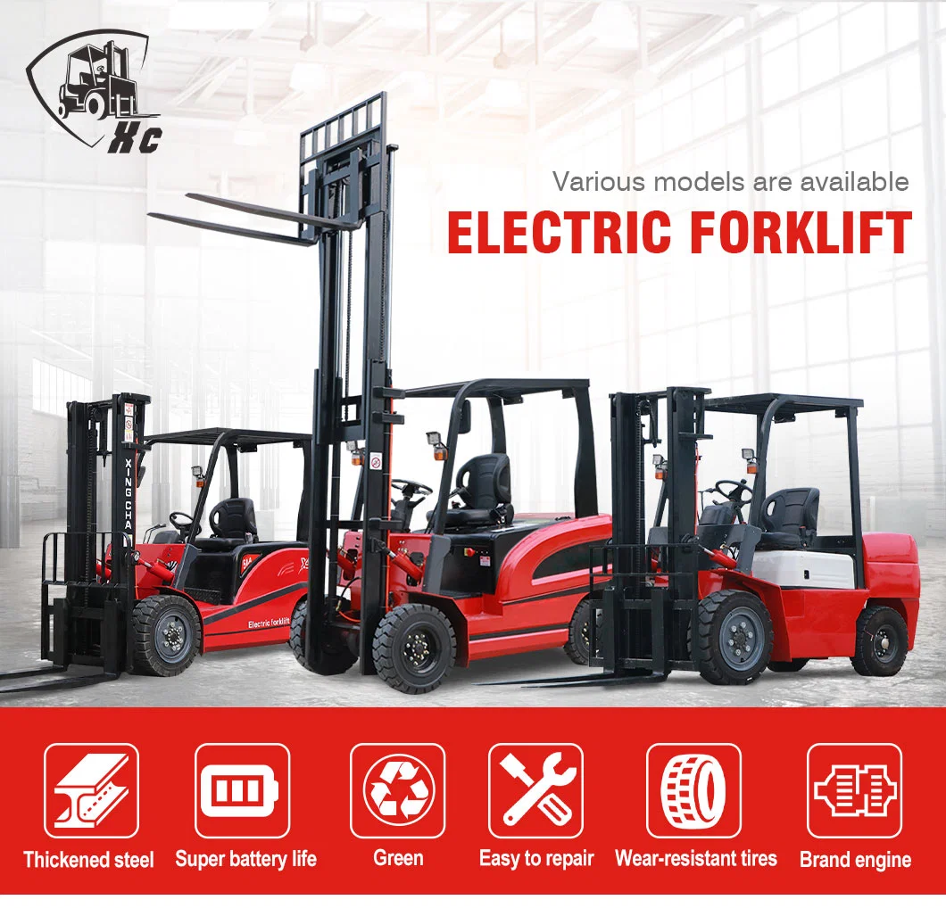 1.5 Ton &amp; 2 Ton Battery Operated Four-Wheeled Electric Forklift with Side Shifter for Restaurants Machinery Repair Shops Farms