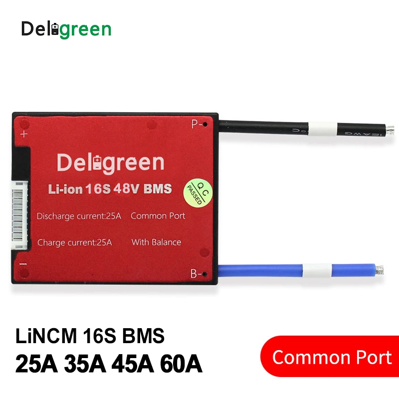 3.7V 60V Li-ion Nmc Battery BMS 16s 15A 20A 30A 40A 60A PCM with Balance for Electric Car E-Bike Scooter Solar Battery Pack