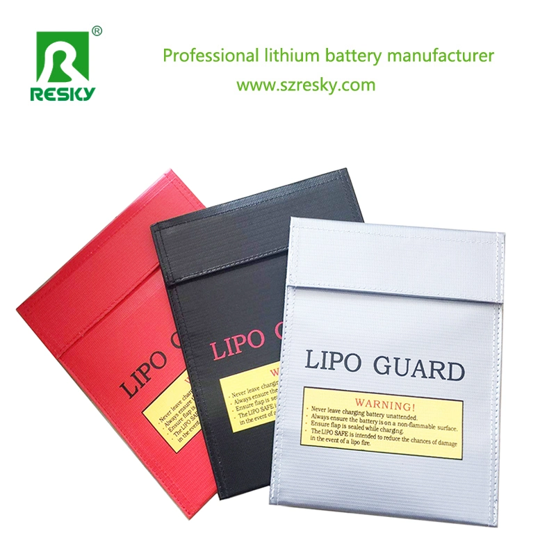 Anti-Fire Waterproof Explosion Proof Lithium Ion Battery Lipo Battery Wholesale Lipo Guard Safe Bag with Double Zipper for Charging Safe