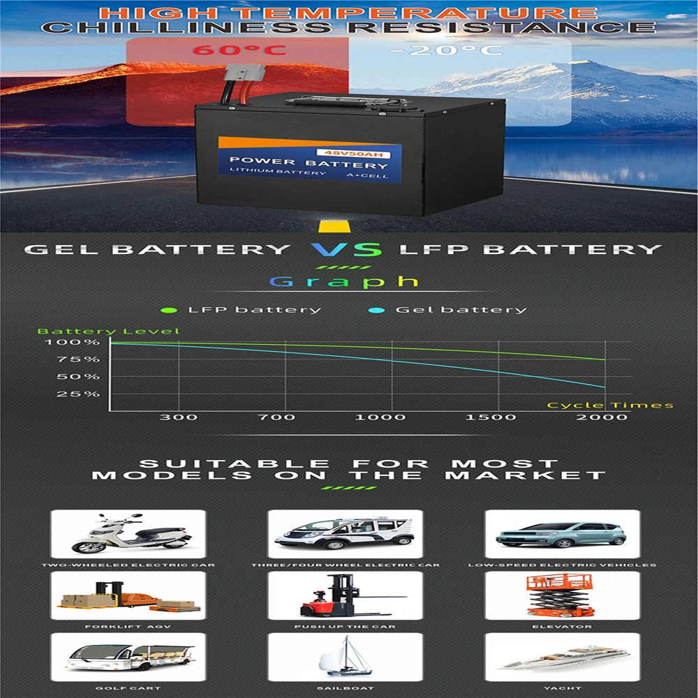 48V Battery Electric Car Forklift Golf Cart Tricycle Lithium Battery