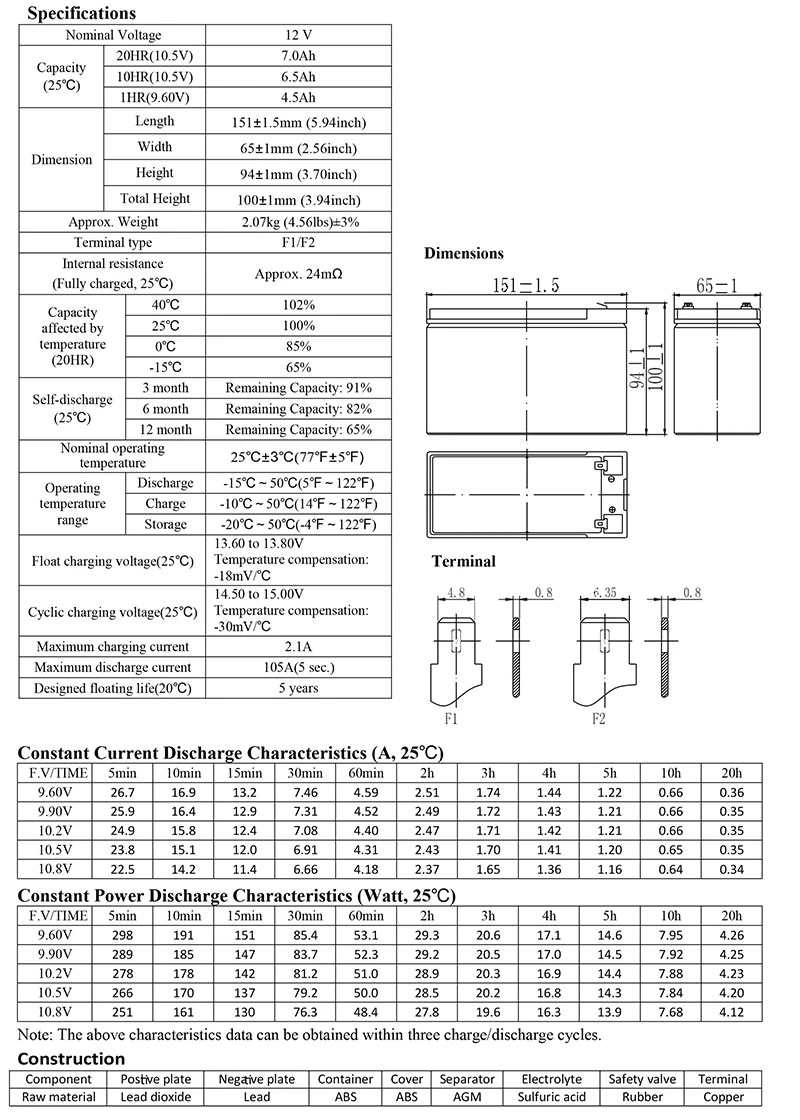 Tcs Chinese Manufacturer Energy Storage AGM Valve Regulated Sealed Lead Acid Dry UPS Battery 12V 7ah Price for Electronic Scales