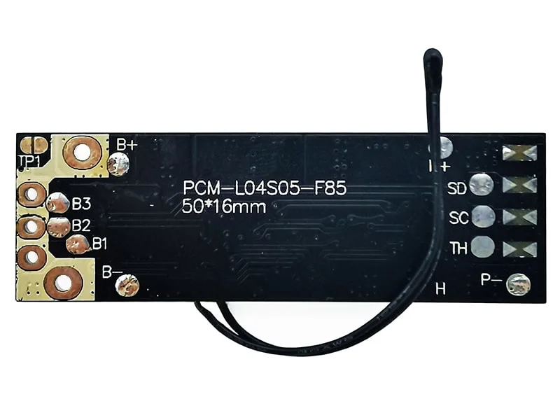 4s 6A BMS for 14.4V 14.8V Li-ion/Lithium/Li-Polymer 12V 12.8V LiFePO4 Battery Pack with Smbus Protocol and Ntc (PCM-L04S05-F85)