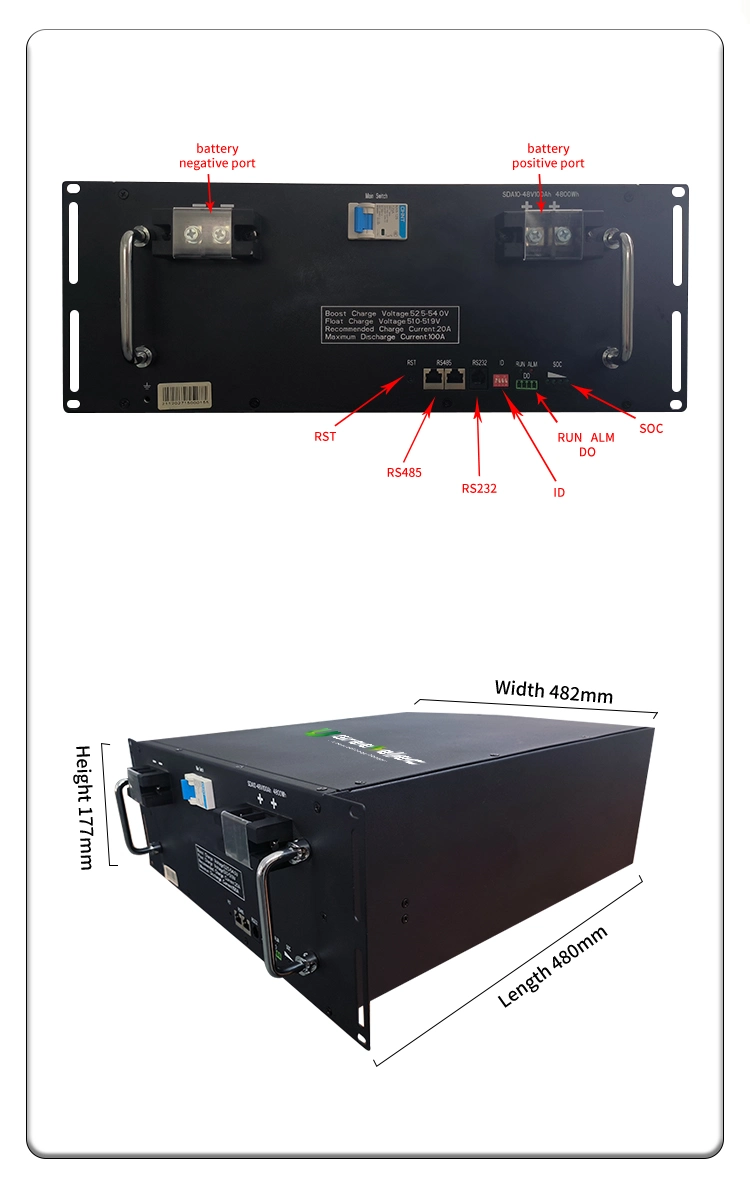 U-Greenelec CE Certified Lithium Iron Phosphate 48V 100ah