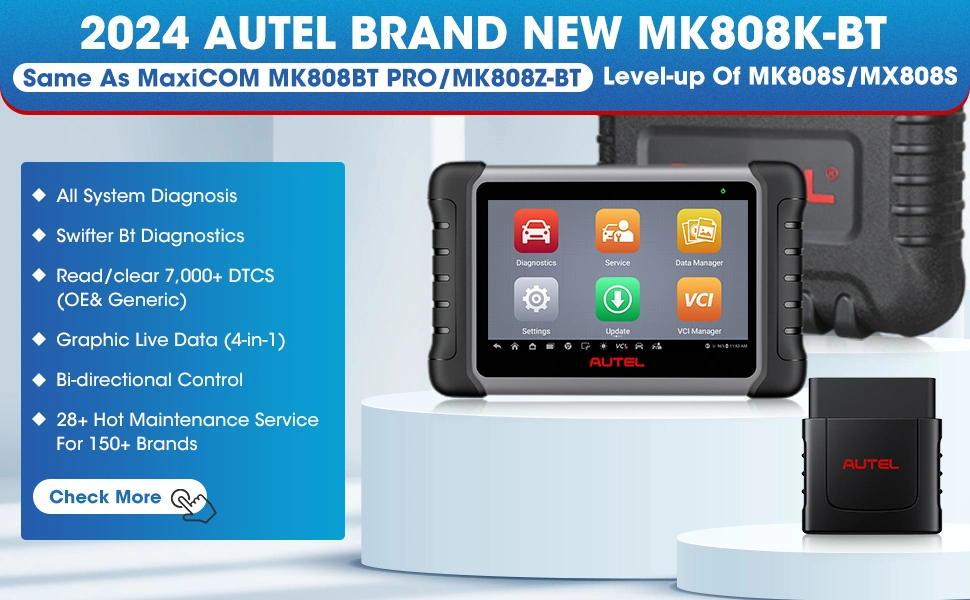 Autel Mk808K-Bt Mk808 Bt 808bt Ts Mk808bt PRO Mk808z-Bt Maxicom 808s OEM Diagnostic Tools for All Car