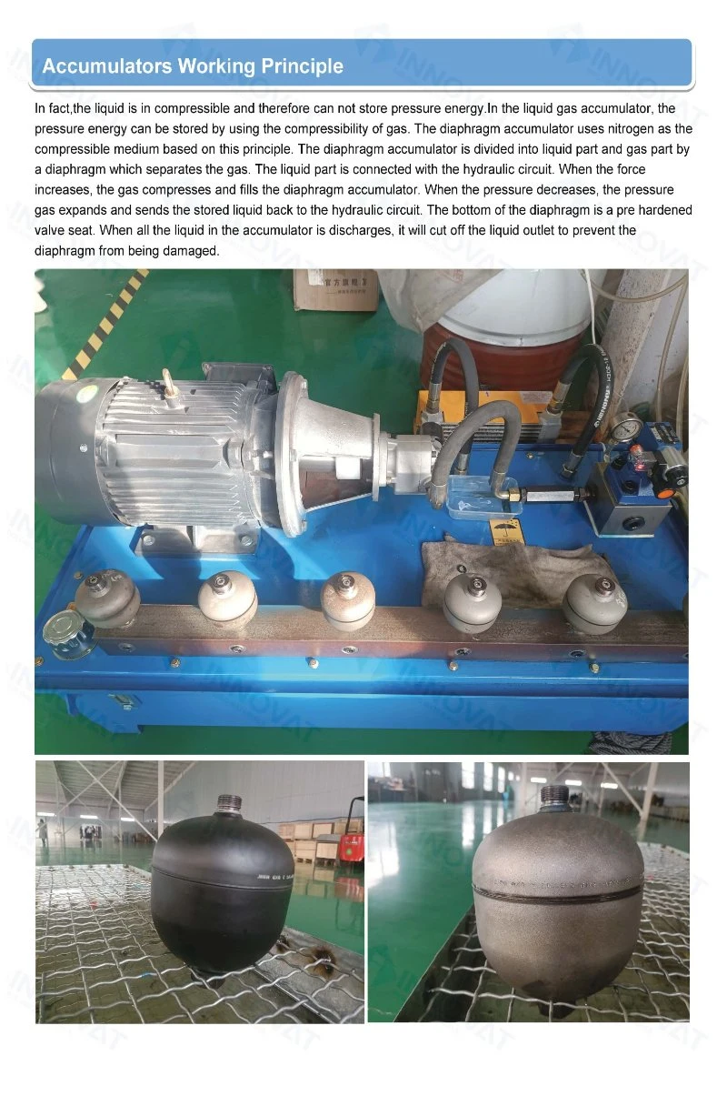 Hydraulic Accumulator Diaphragm Accumulator 0.16L 25MPa Can Replace Bladder Accumulator/Stainless, Carbon Steel Accumulators