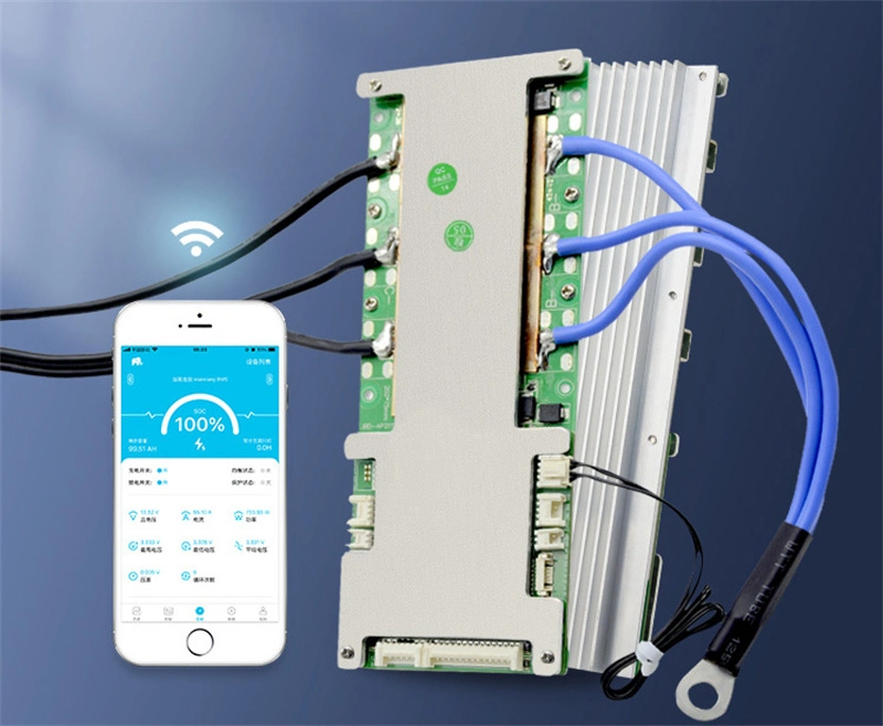 Jbd New Design High Current 6-21s 100A 150A 200A Li Ion or LiFePO4 Smart Programmable BMS Programable WiFi Monitoring