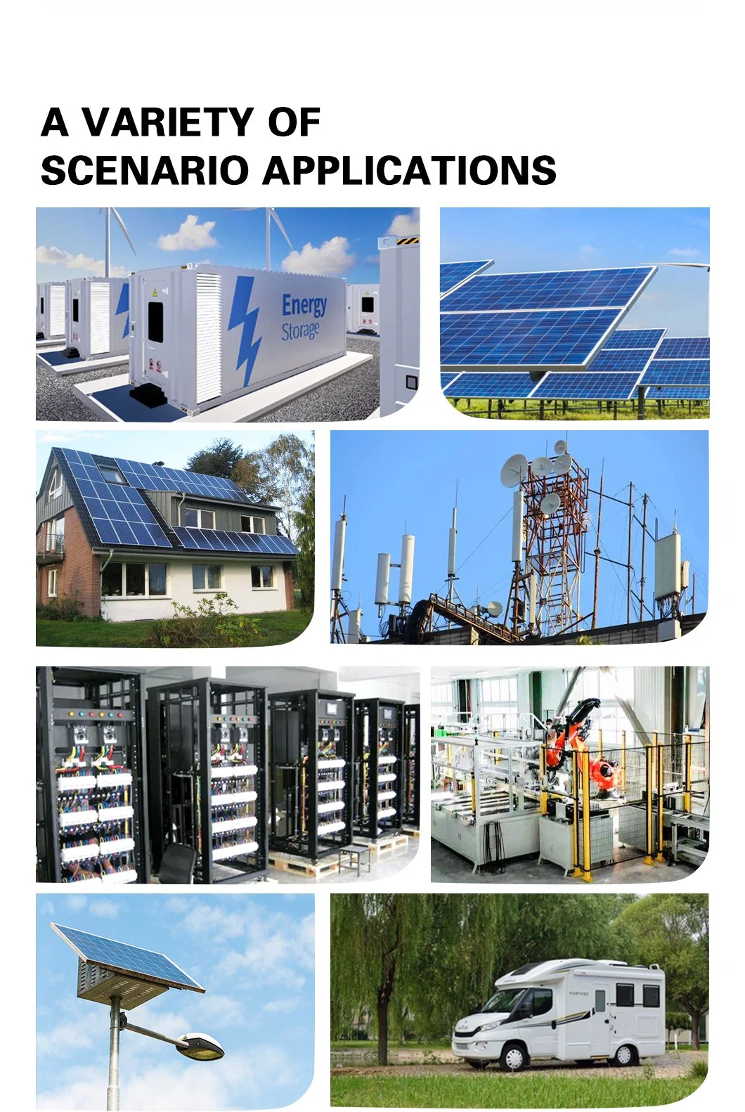 Dh Top on Grid Solar Inverters Hybrid RV Solar Energy Storage 24V Lithium Iron Phosphate 200/300 High Power 24V200ah 48V Lithium Battery