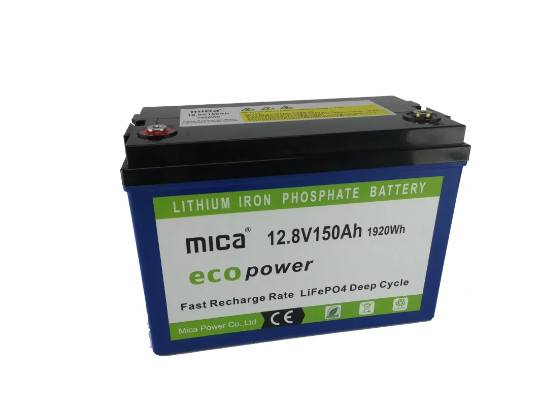 Mica Manufacture Supplier 12V 12.8V 150ah LiFePO4 Lithium Iron Phosphate Battery Pack LiFePO4 Energy Storage Battery with CE UL Solar Storage Battery